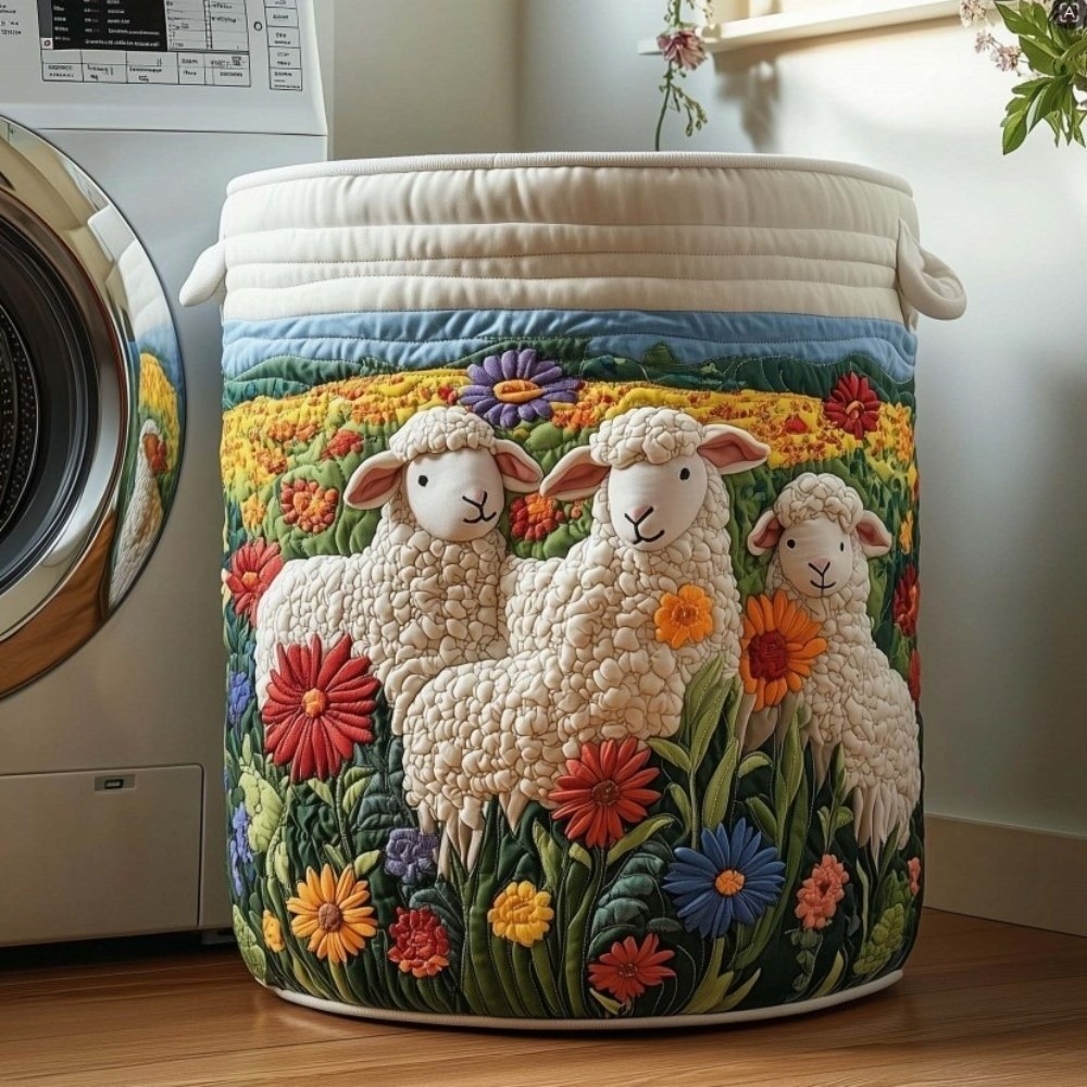 Home Decor Hampers - New Boho Quilted Laundry Basket Large