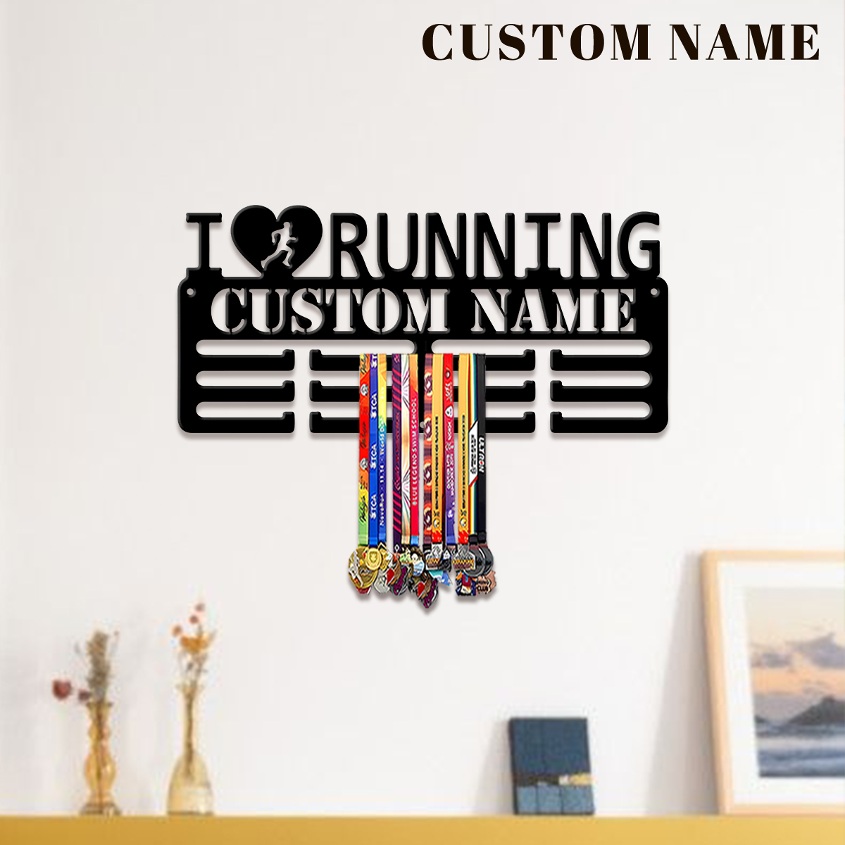 Home Decor Halloween - Custom I Love Running Metal Medal