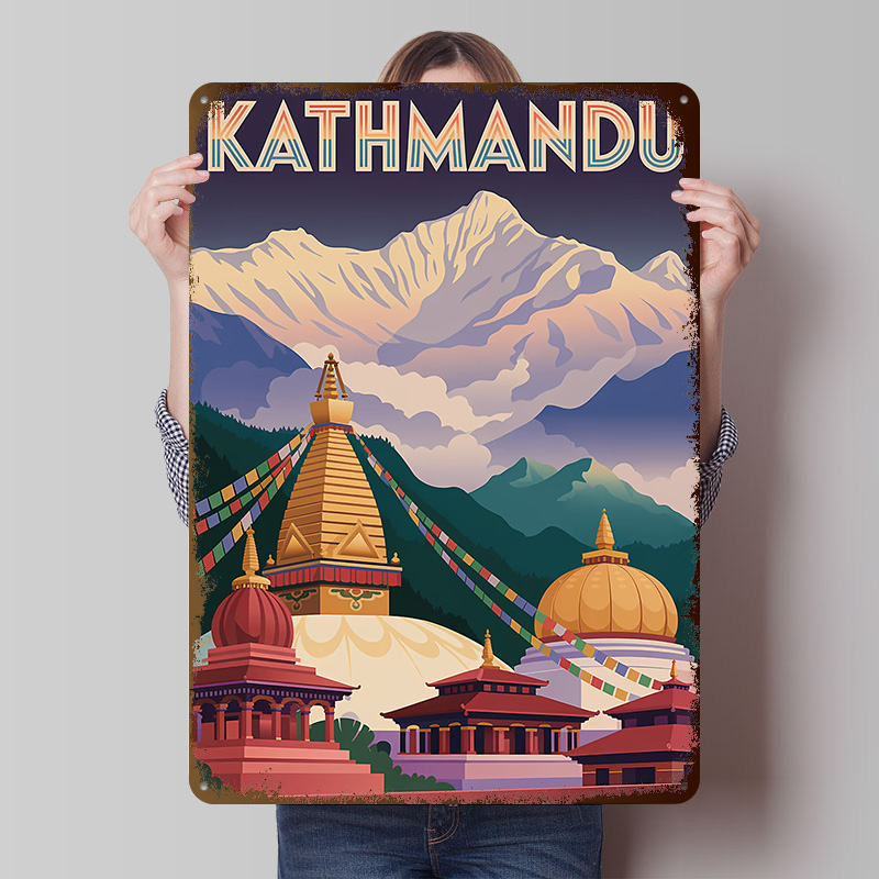 Kathmandu Travel Tinplate Post - огляд і ціна Home Decor Kathmandu