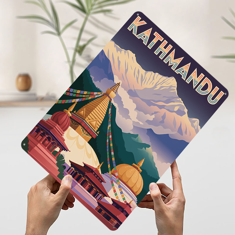 Kathmandu Travel Tinplate Post - огляд і ціна Home Decor Kathmandu