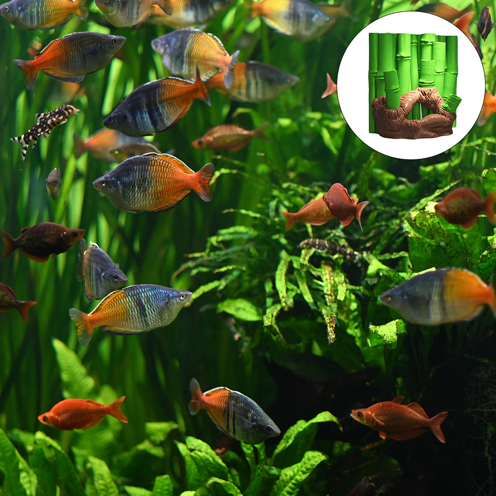 1Pcs 3D Bamboo Resin Fish Tank - огляд і ціна Home Decor Habitat