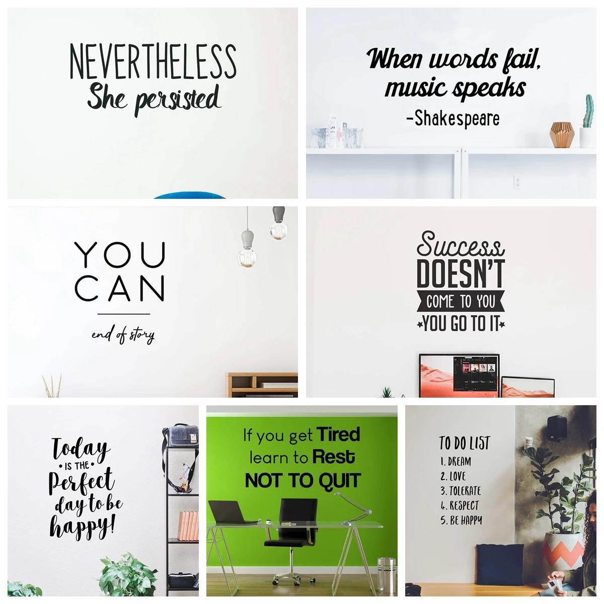 1pc Quotes Wall Sticker Self-a - огляд і ціна Home Decor Window Blinds
