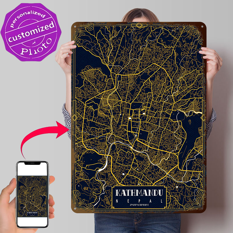 Kathmandu City Map Gold 3D Tex - огляд і ціна Home Decor Kathmandu