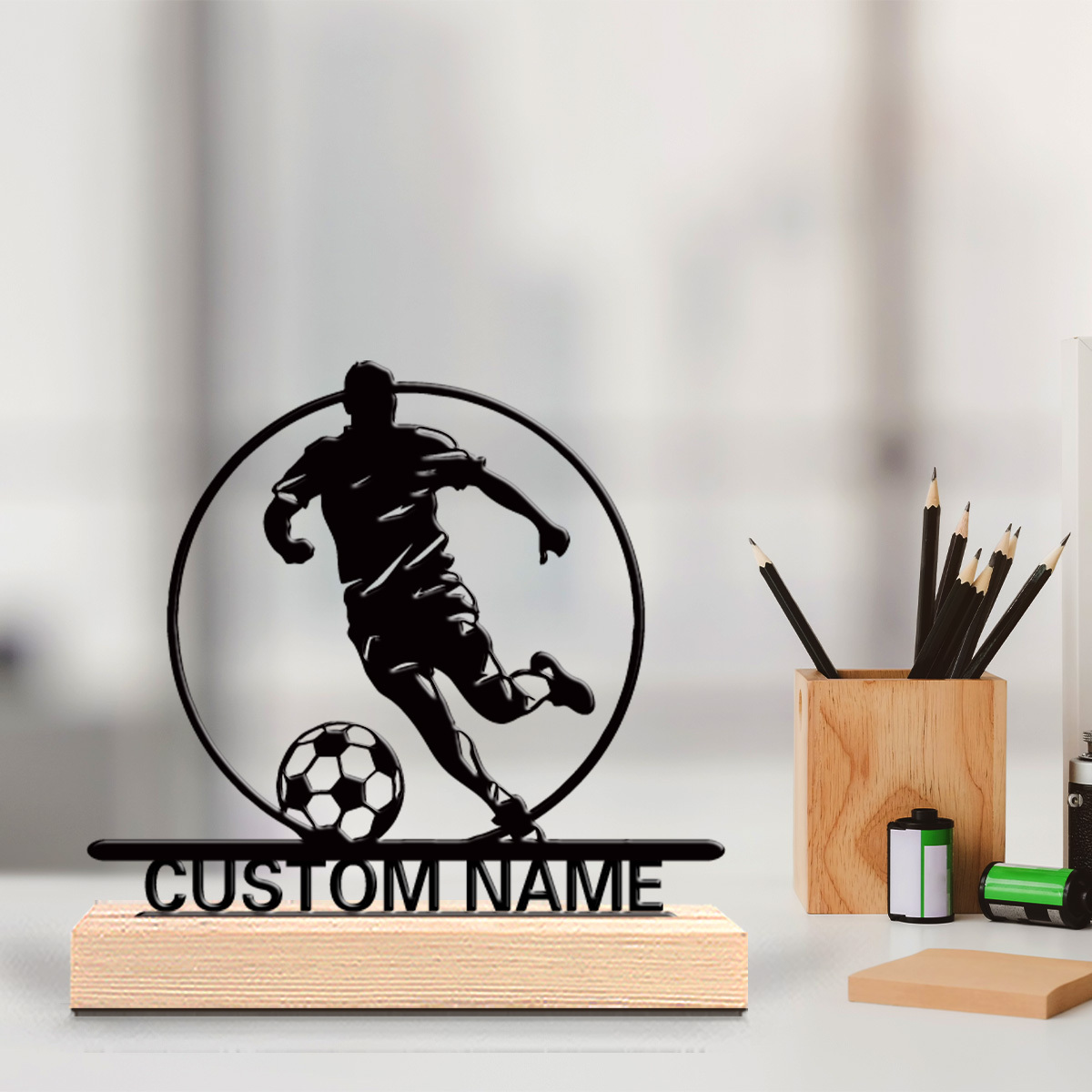 Custom Soccer Player Metal Sta - огляд і ціна Home Decor Mod