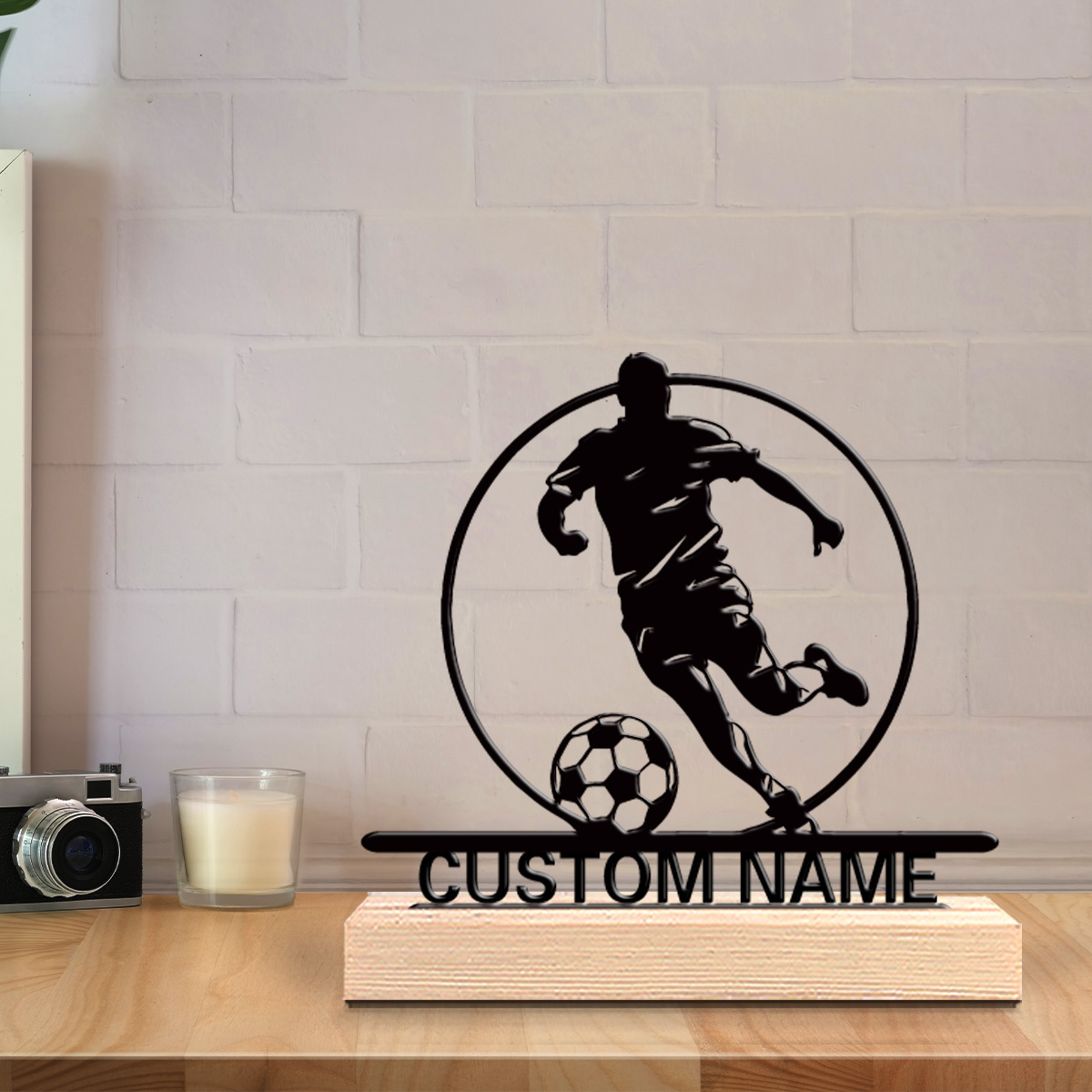 Custom Soccer Player Metal Sta - огляд і ціна Home Decor Mod