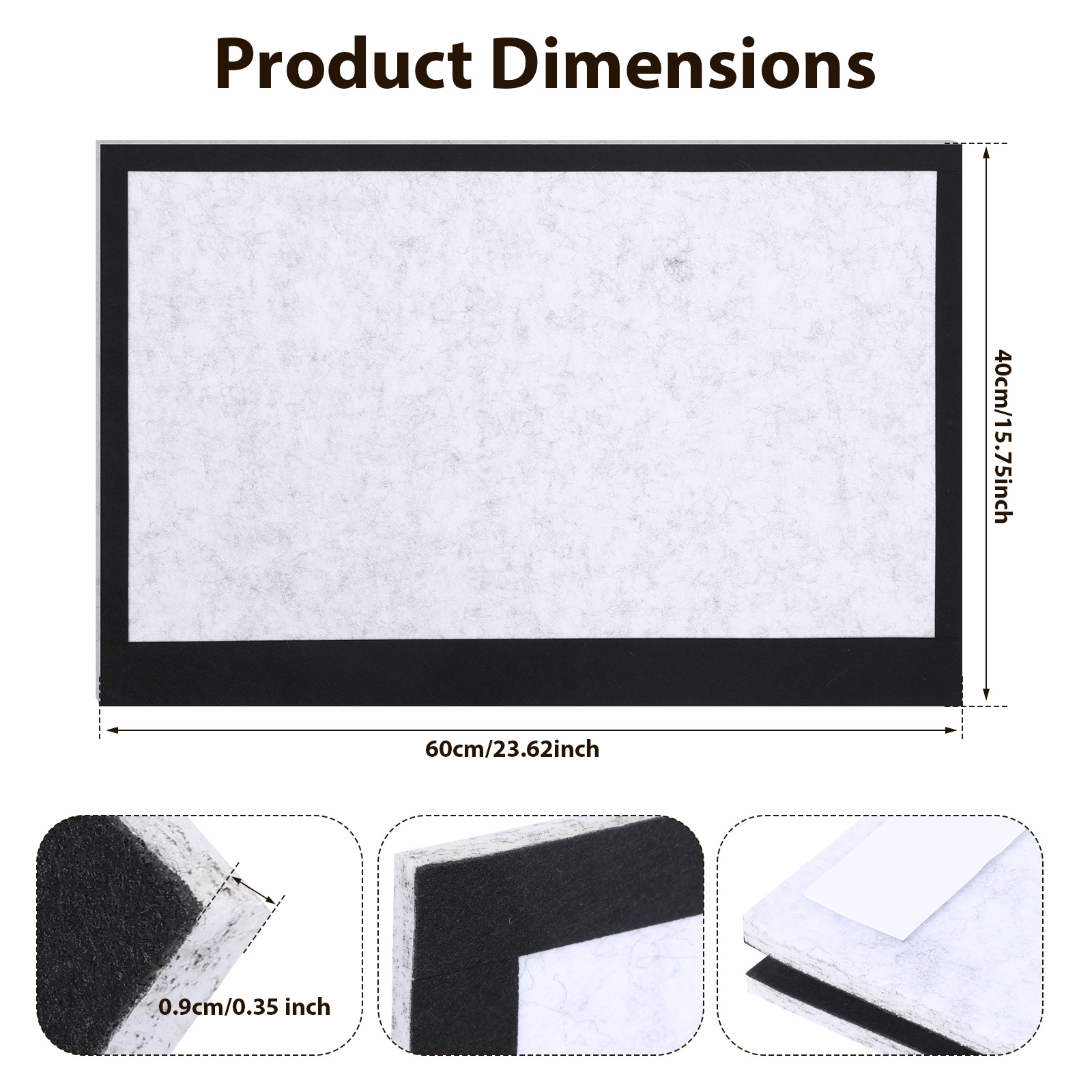 Rectangular Soft Felt Pin Boar - огляд і ціна Home Decor Wall Panels