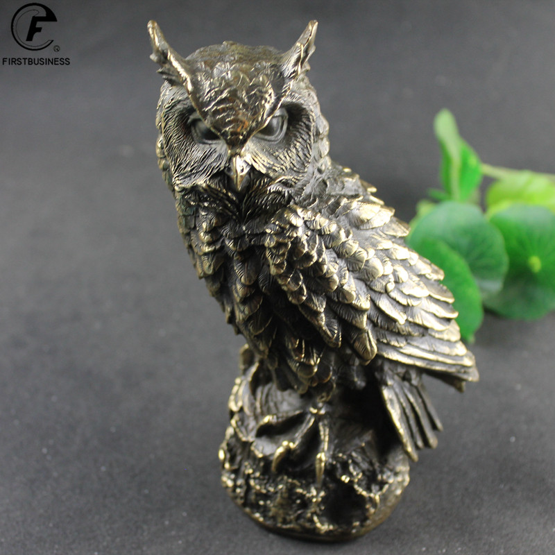 Antique Brass Standing Owl BIG - огляд і ціна Home Decor On Sale