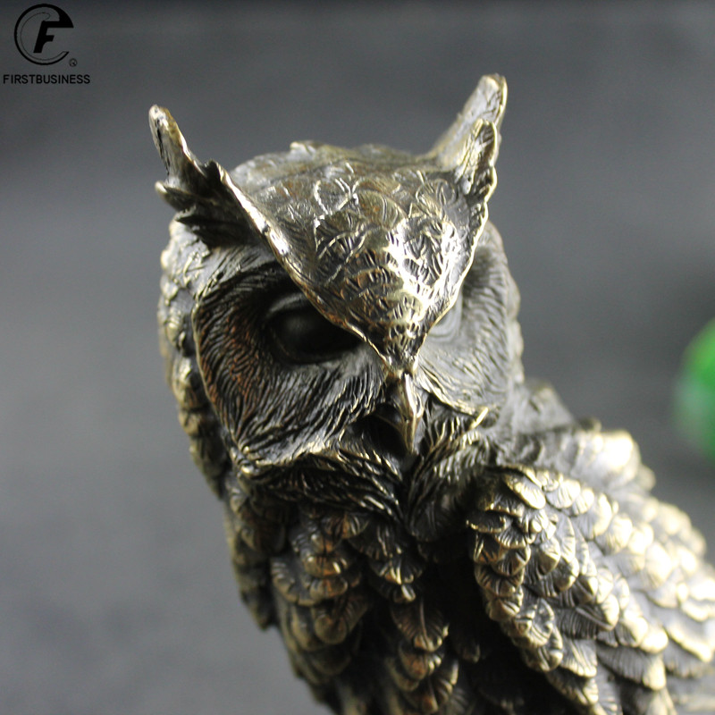 Antique Brass Standing Owl BIG - огляд і ціна Home Decor On Sale