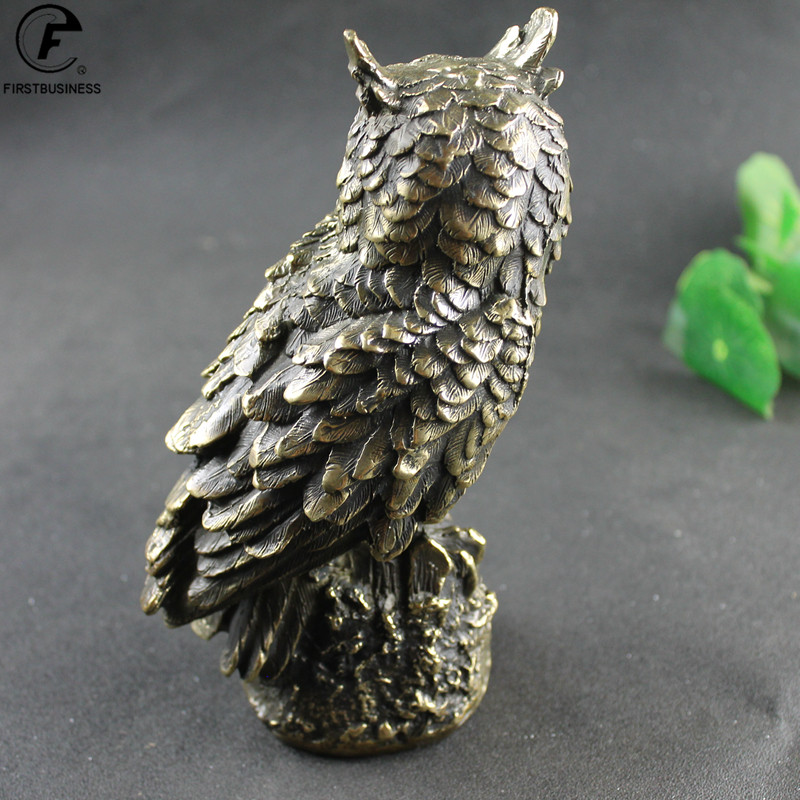 Antique Brass Standing Owl BIG - огляд і ціна Home Decor On Sale