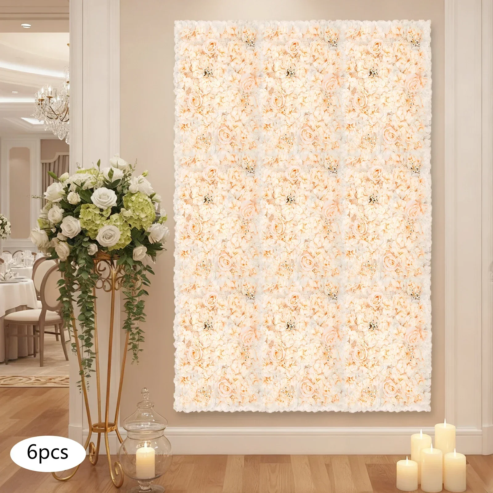 6 PCS 60*40cm Artificial Flowe - огляд і ціна Home Decor Wall Panels