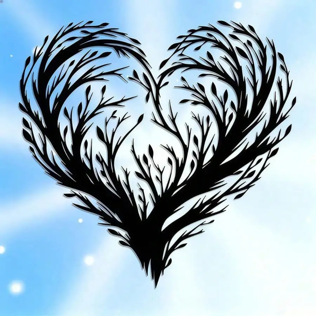 Heart Shaped Leaf Metal Wall A - огляд і ціна Home Decor Wall Panels