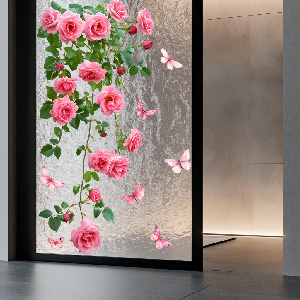 1PC Flower Vine Window Decal P - огляд і ціна Home Decor Window Blinds
