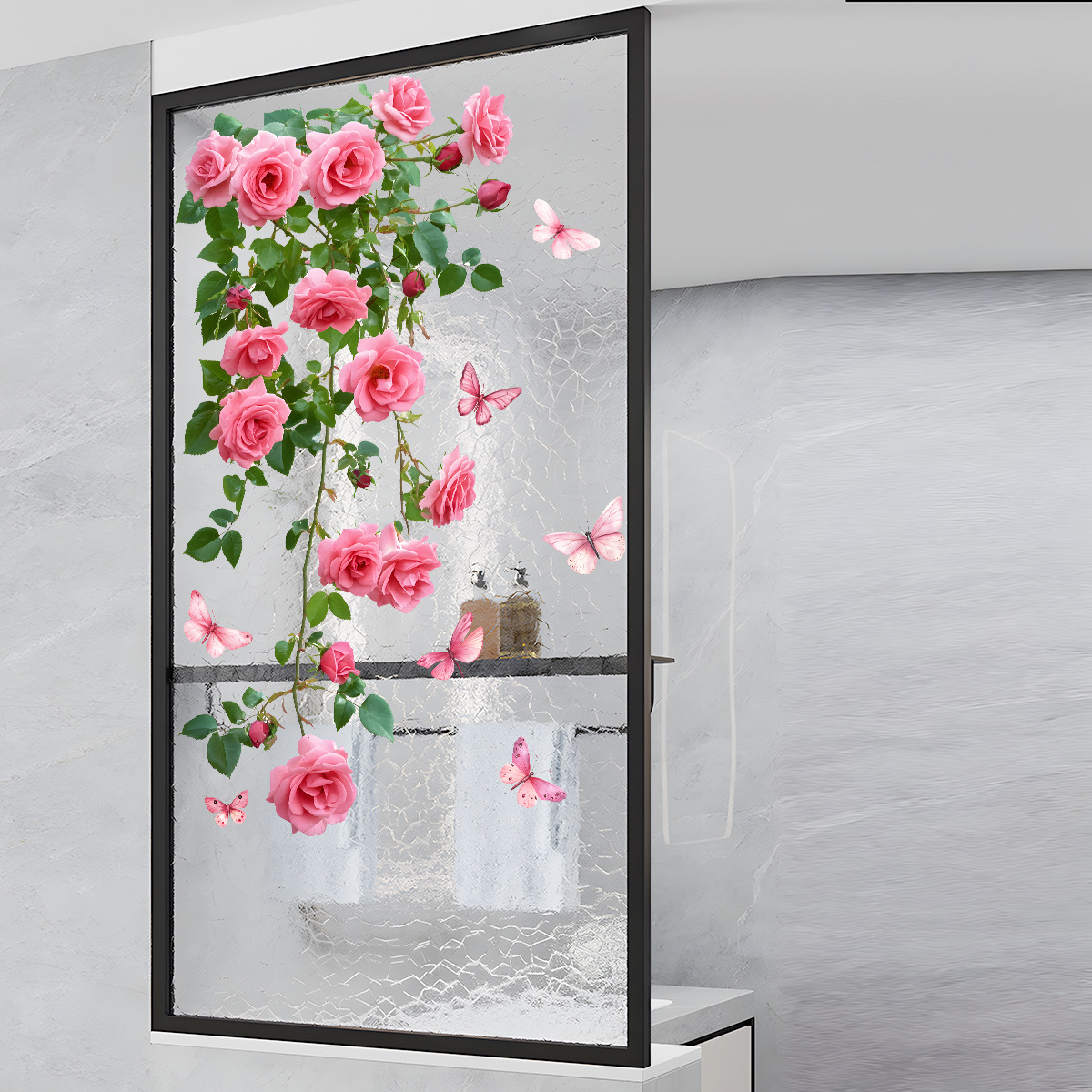 1PC Flower Vine Window Decal P - огляд і ціна Home Decor Window Blinds