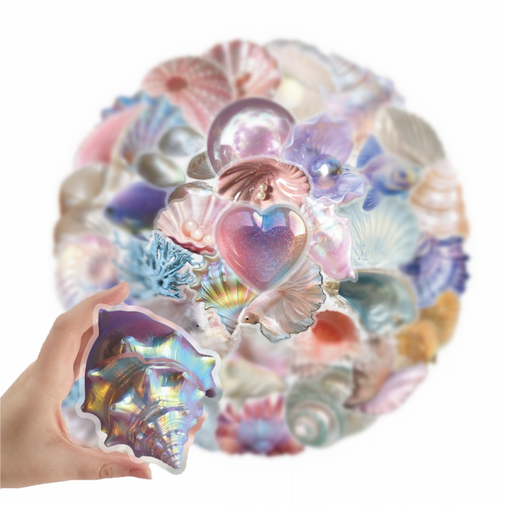 50pcs Cartoon Shell Graffiti S - огляд і ціна Home Decor Wall Panels